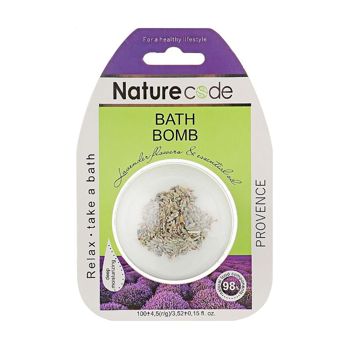 Бомбочка для ван Nature Code Provence, 100 г (блістер)