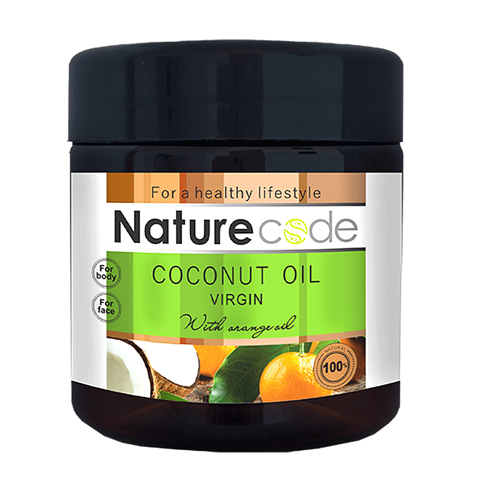 Натуральна кокосова олія для тіла Nature Code Coconut Oil Virgin з ефірною олією апельсина, 140 мл